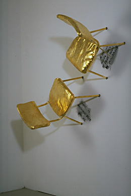 Chairs on wall