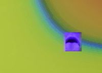 detail of video projection