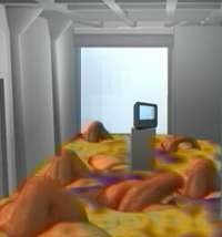 detail of video projection